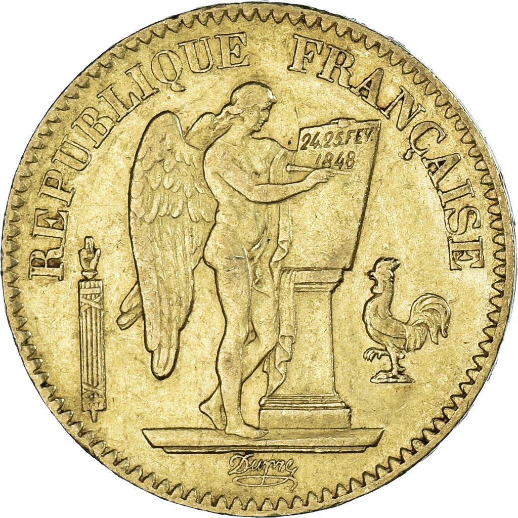 Coin, France, Génie, 20 Francs, 1848, Paris, EF(40-45), Gold, KM:757