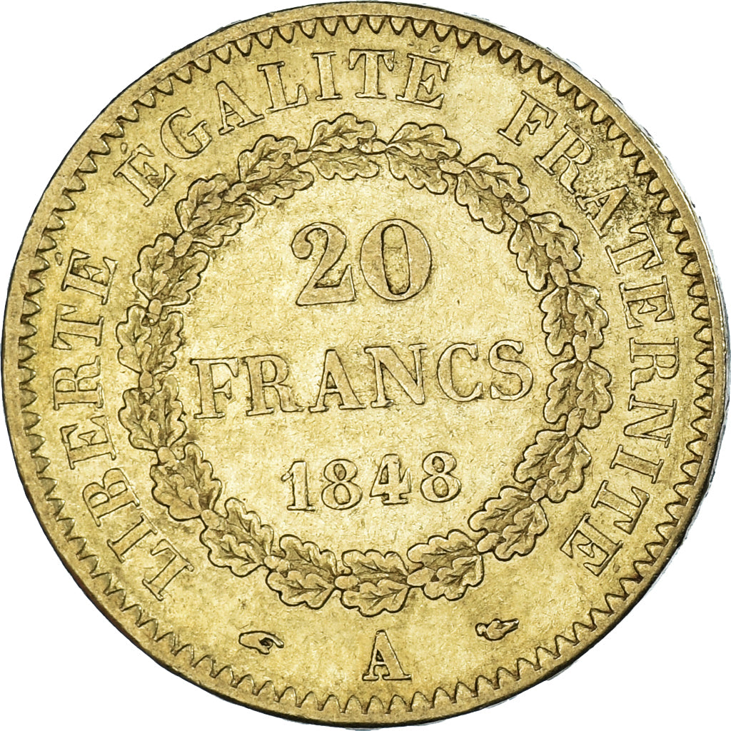 Coin, France, Génie, 20 Francs, 1848, Paris, EF(40-45), Gold, KM:757