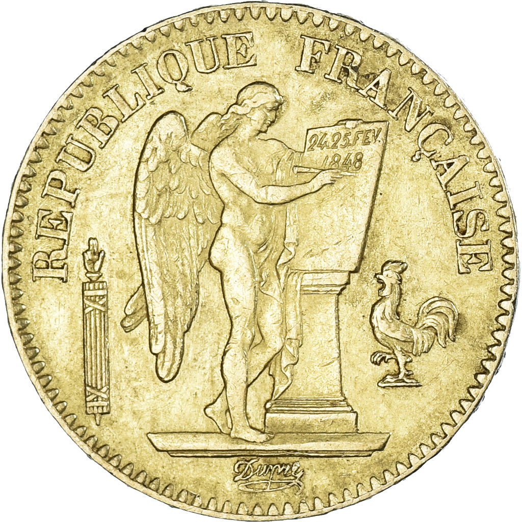 Moneda, Francia, Génie, 20 Francs, 1848, Paris, MBC, Oro, KM:757