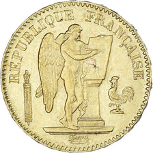 Moneda, Francia, Génie, 20 Francs, 1886, Paris, MBC+, Oro, KM:825, Gadoury:1063