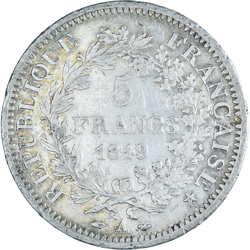 Coin, France, Hercule, 5 Francs, 1849, Paris, VF(30-35), Silver, KM:756.1