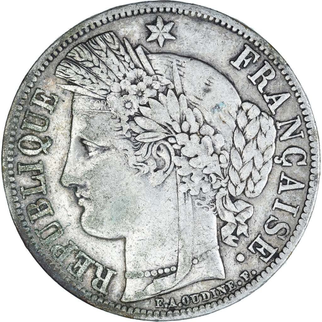 Coin, France, Cérès, 5 Francs, 1851, Paris, VF(20-25), Silver, KM:761.1