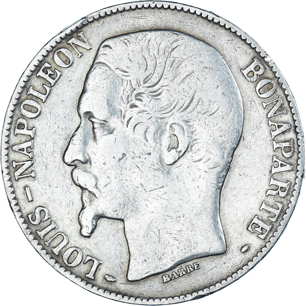 Coin, France, Napoléon III, 5 Francs, 1852, Paris, VF(20-25), Silver, KM:773.1