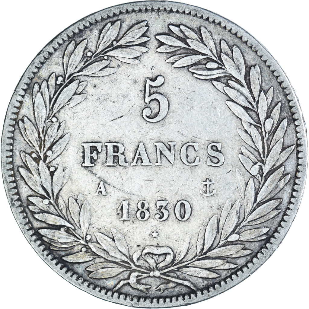 Monnaie, France, Louis-Philippe, 5 Francs, 1830, Paris, Sans le I, TB+, Argent