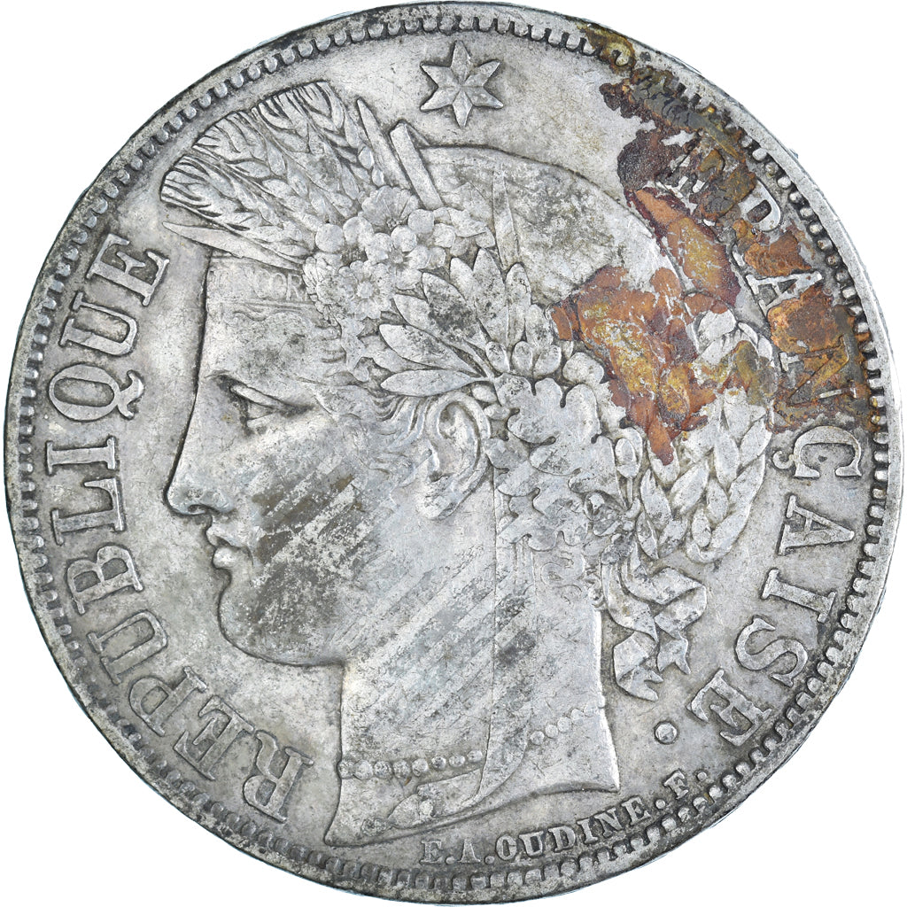 Coin, France, Cérès, 5 Francs, 1870, Paris, VF(30-35), Silver, KM:818.1