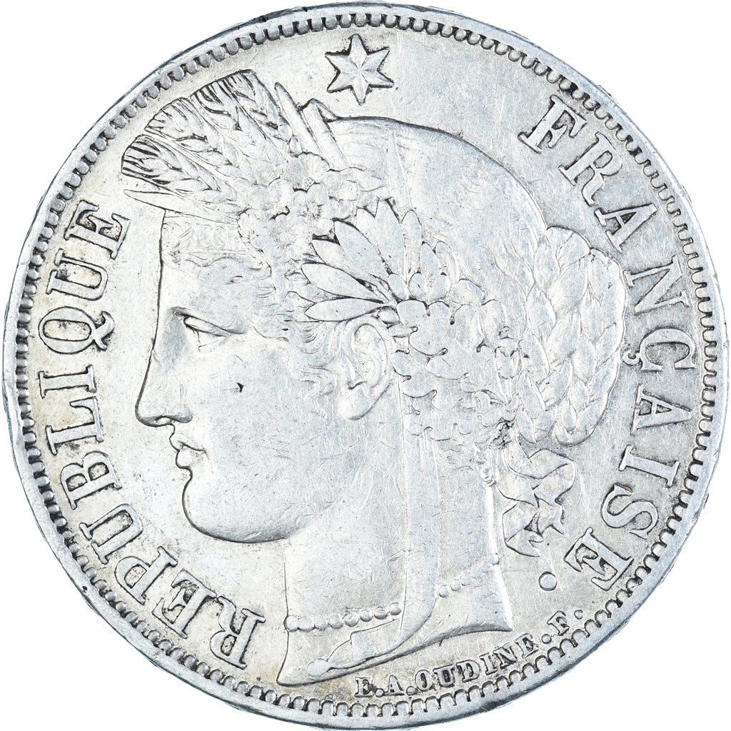 Coin, France, Cérès, 5 Francs, 1870, Paris, VF(30-35), Silver, KM:818.1
