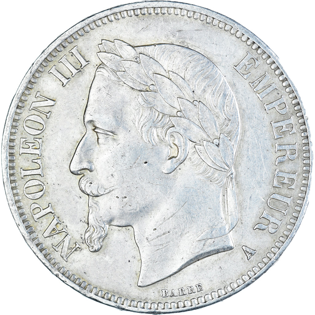 Coin, France, Napoleon III, 5 Francs, 1868, Paris, AU(50-53), Silver, KM:799.1