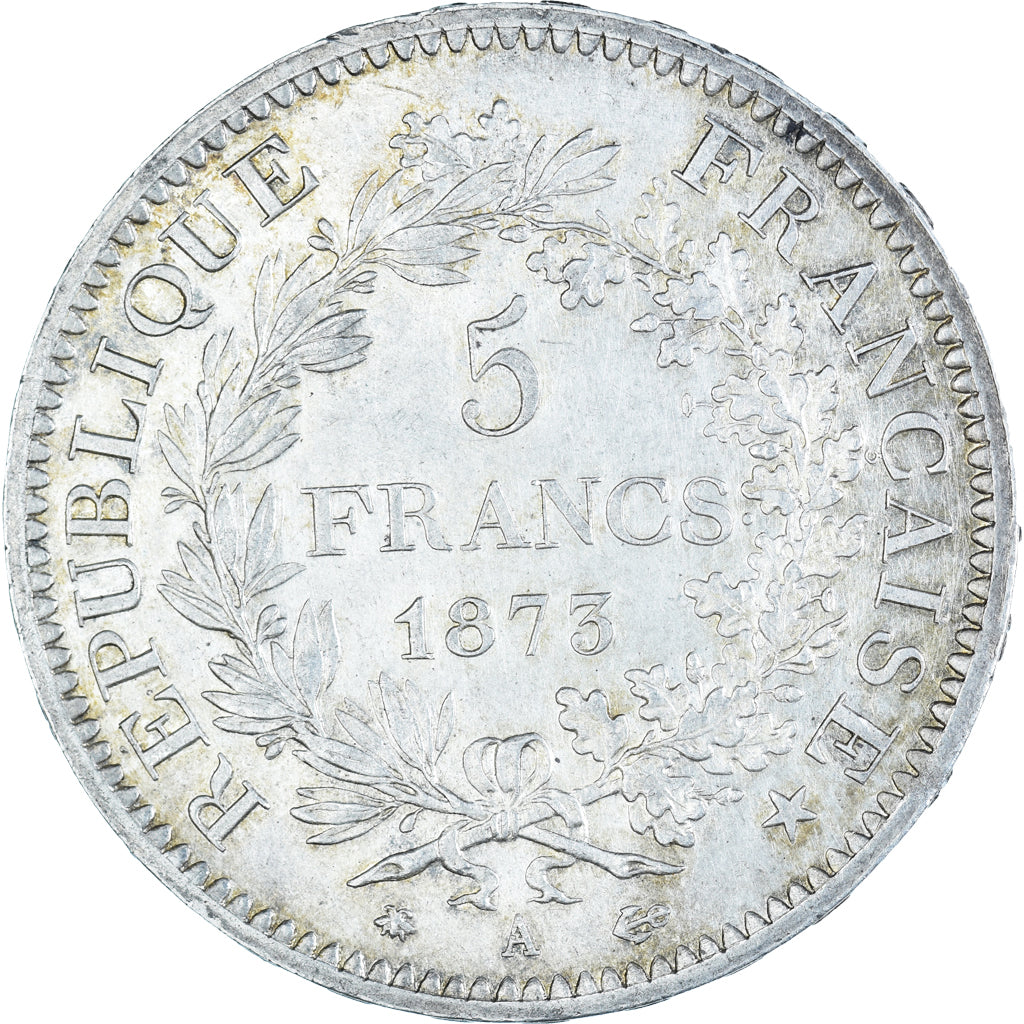 Coin, France, Hercule, 5 Francs, 1873, Paris, MS(60-62), Silver, KM:820.1
