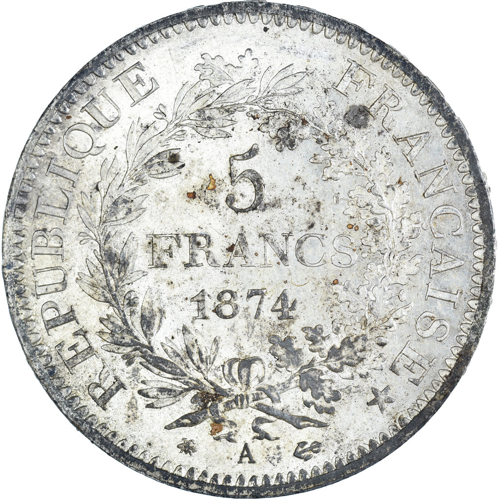 Monnaie, France, Hercule, 5 Francs, 1874, Paris, SUP+, Argent, Gadoury:745a
