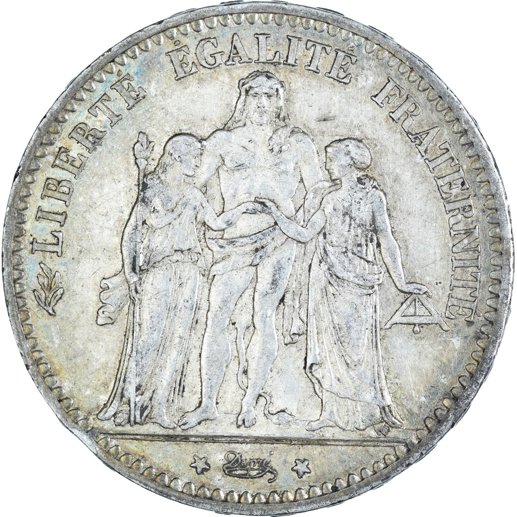 Coin, France, Hercule, 5 Francs, 1876, Paris, EF(40-45), Silver, KM:820.1