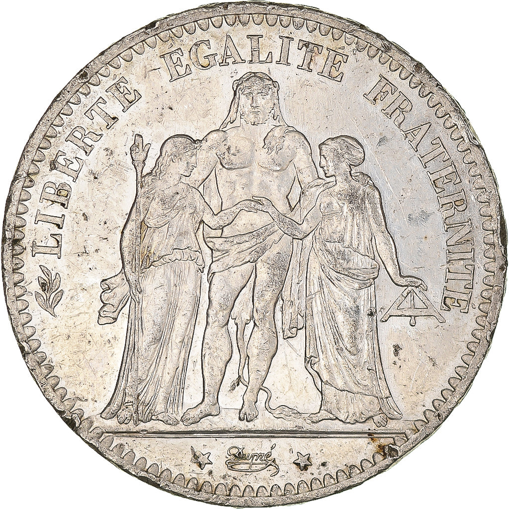 Coin, France, Hercule, 5 Francs, 1877, Paris, EF(40-45), Silver, KM:820.1