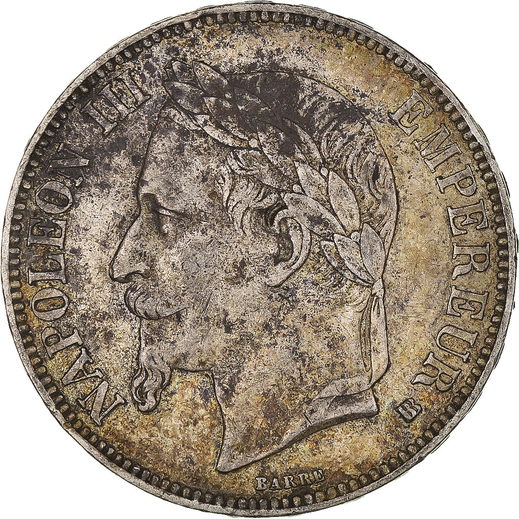 Coin, France, Napoléon III, 5 Francs, 1867, Strasbourg, VF(30-35), Silver