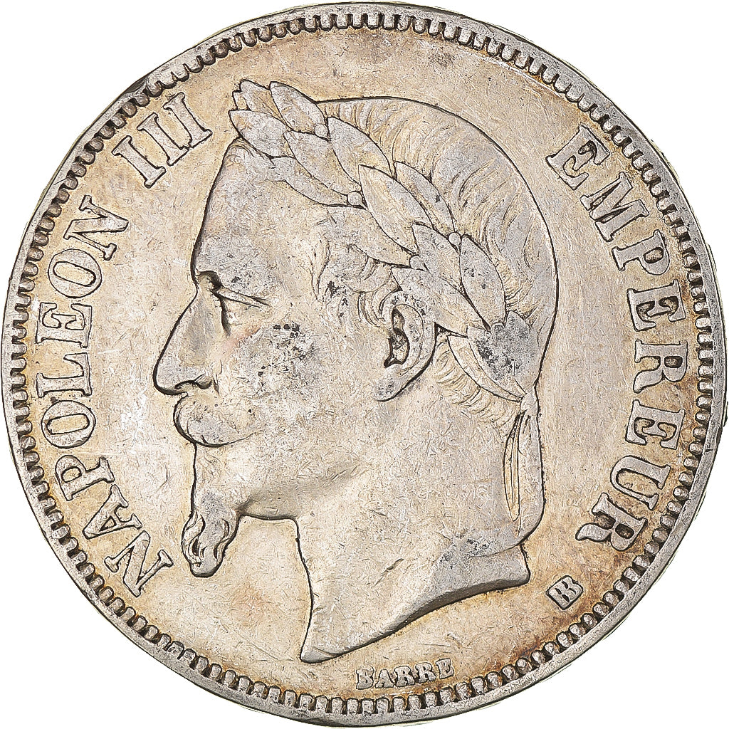 Coin, France, Napoleon III, 5 Francs, 1868, Strasbourg, VF(20-25), Silver