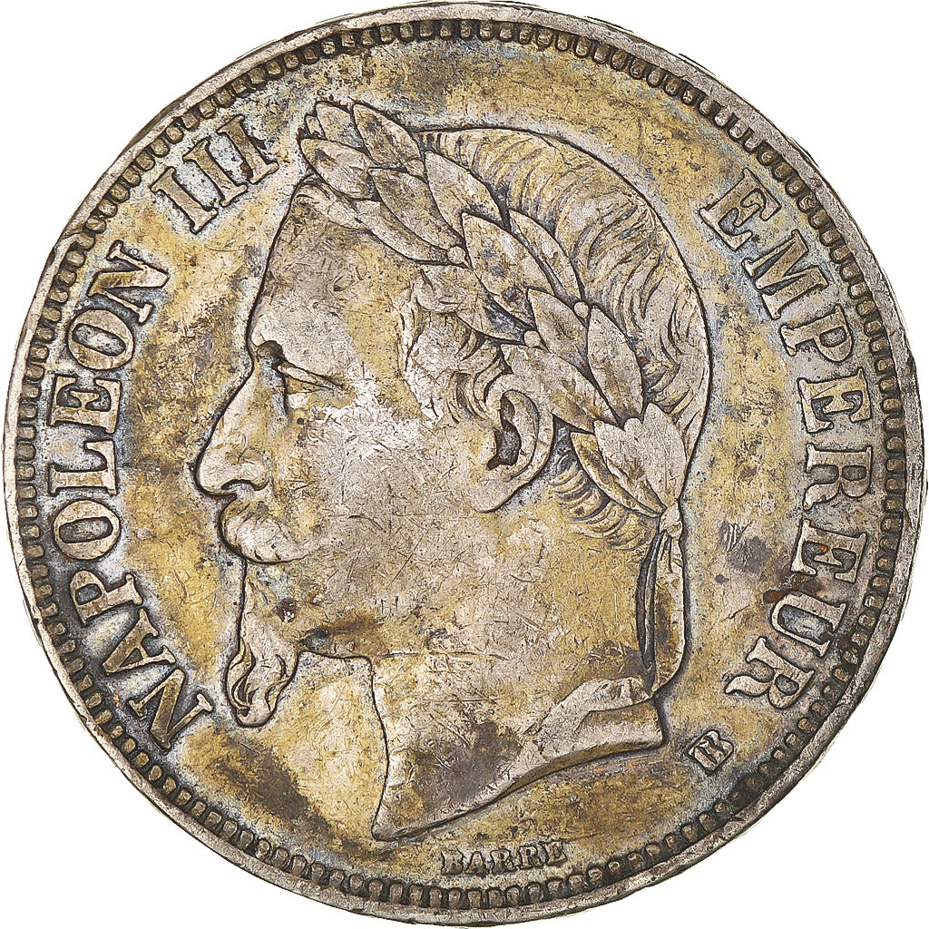 Coin, France, Napoléon III, 5 Francs, 1869, Strasbourg, VF(30-35), Silver