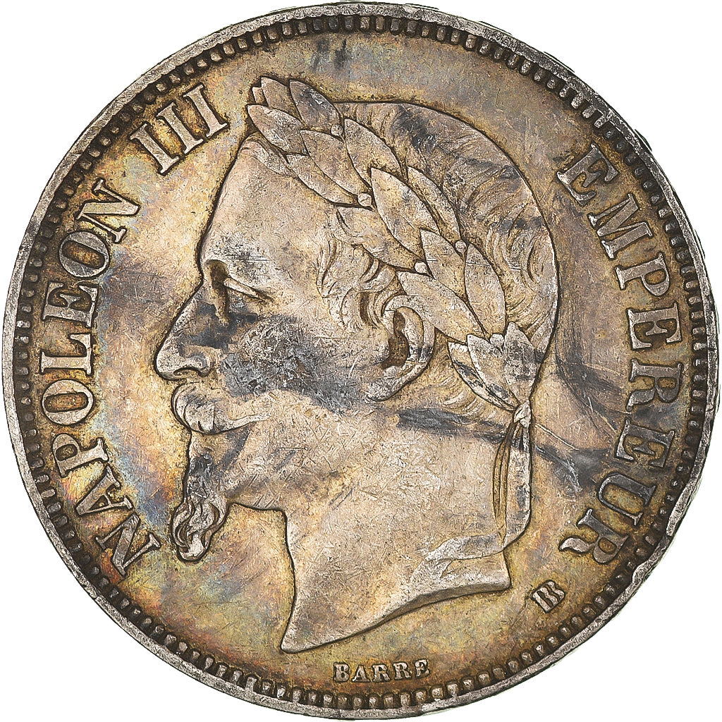 Coin, France, Napoléon III, 5 Francs, 1869, Strasbourg, VF(30-35), Silver