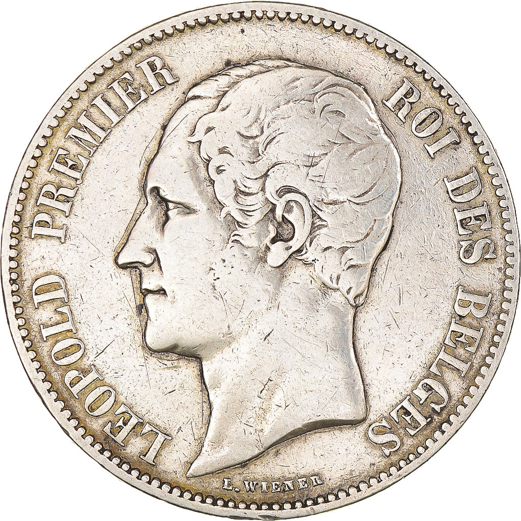 Monnaie, Belgique, Leopold I, 5 Francs, 5 Frank, 1851, TB, Argent, KM:17