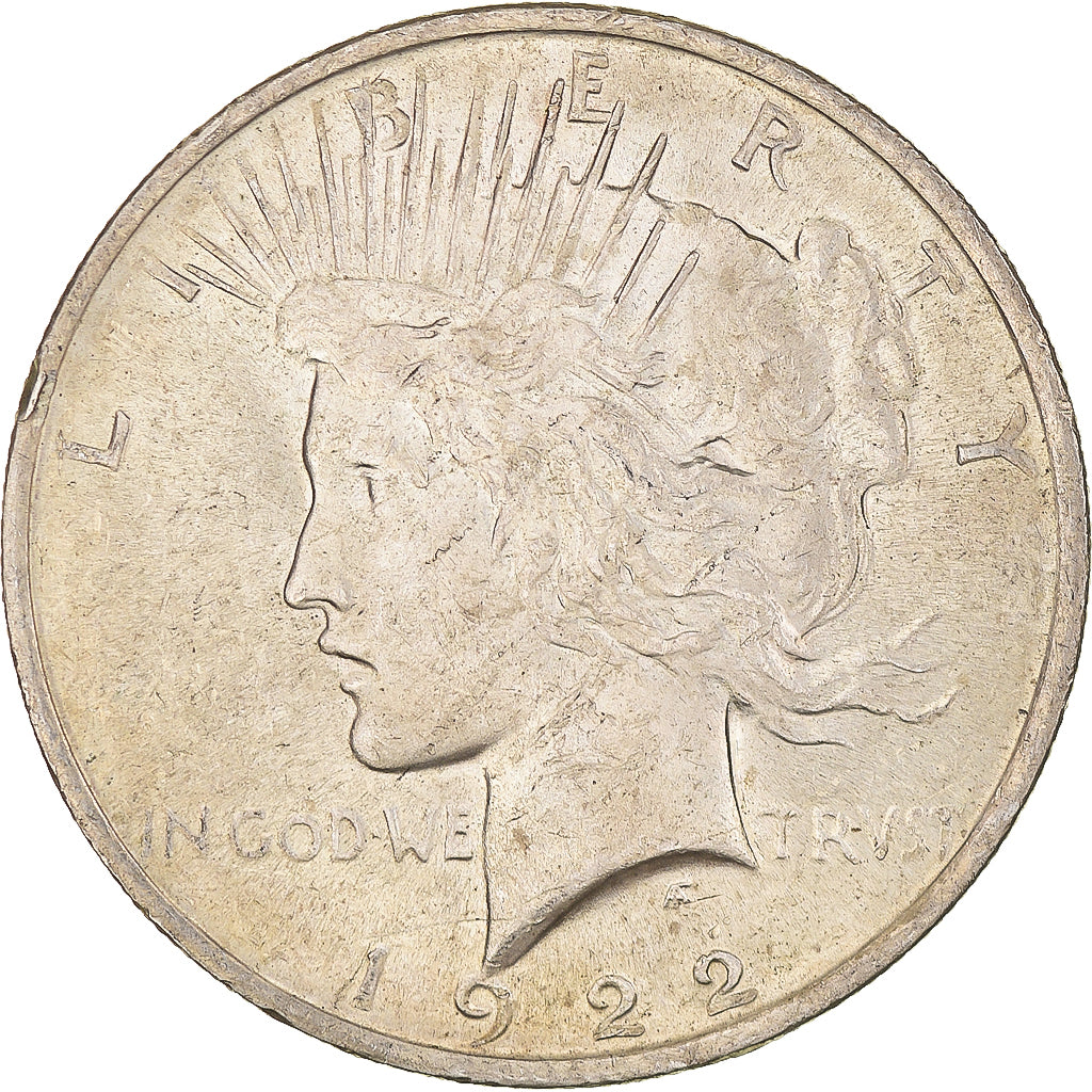 Coin, United States, Peace Dollar, Dollar, 1922, U.S. Mint, Philadelphia