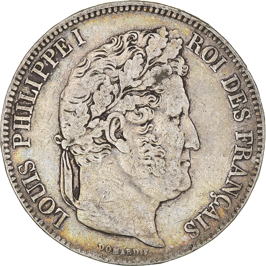 Coin, France, Louis-Philippe, 5 Francs, 1832, Perpignan, VF(20-25), Silver