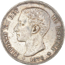 Coin, Spain, Alfonso XII, 5 Pesetas, 1876, EF(40-45), Silver, KM:671