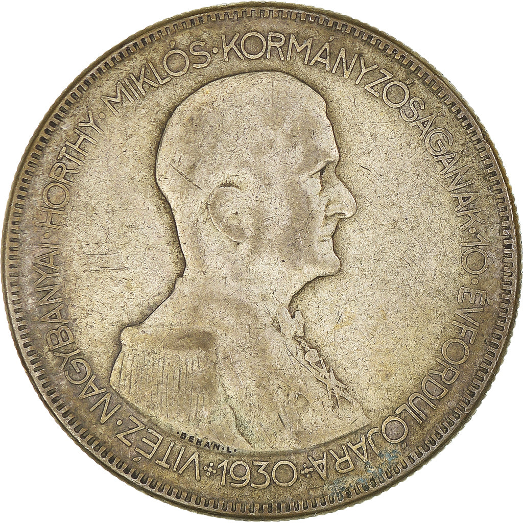 Coin, Hungary, 5 Pengö, 1930, Budapest, VF(30-35), Silver, KM:512.1