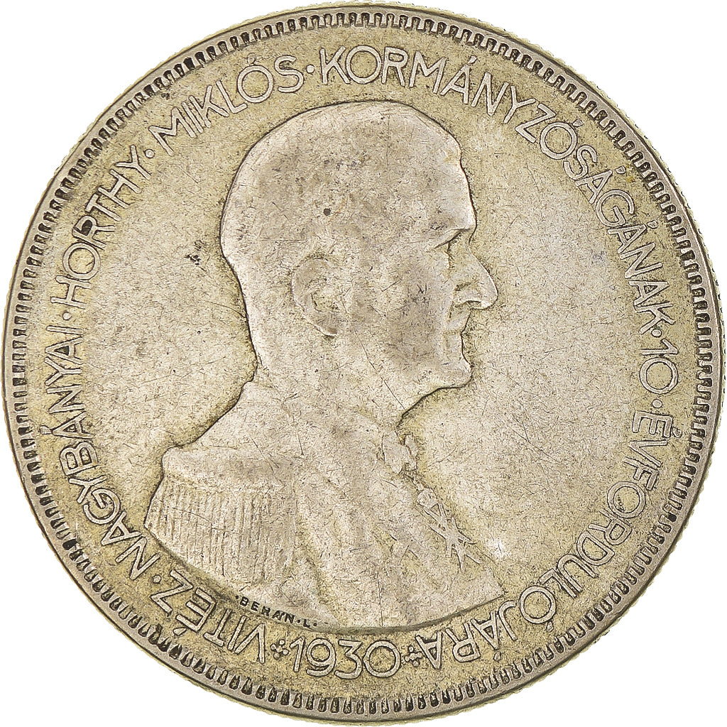 Coin, Hungary, 5 Pengö, 1930, Budapest, EF(40-45), Silver, KM:512.1