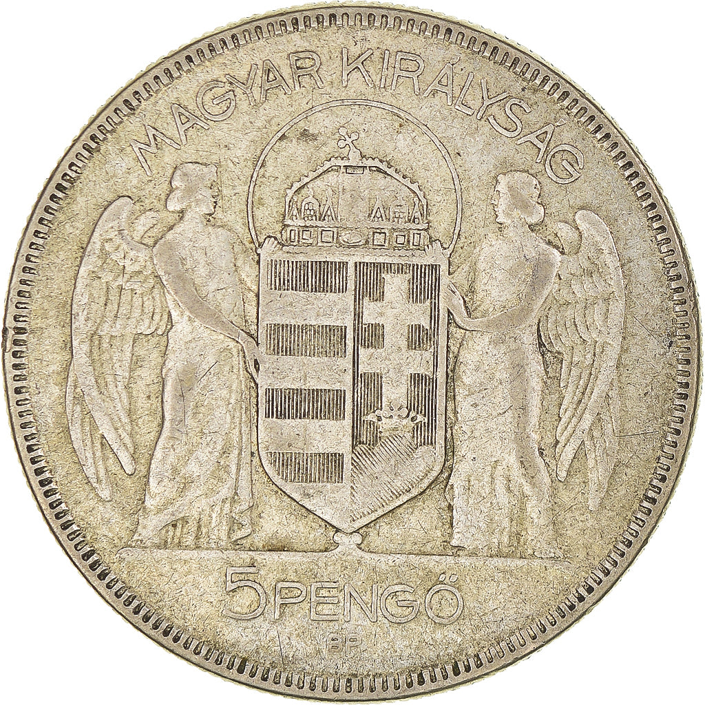 Coin, Hungary, 5 Pengö, 1930, Budapest, EF(40-45), Silver, KM:512.1