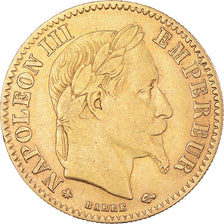 Moneta, Francja, Napoleon III, 10 Francs, 1863, Paris, VF(30-35), Złoto