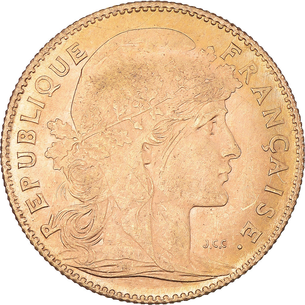 Coin, France, Marianne, 10 Francs, 1910, Paris, AU(55-58), Gold, KM:846