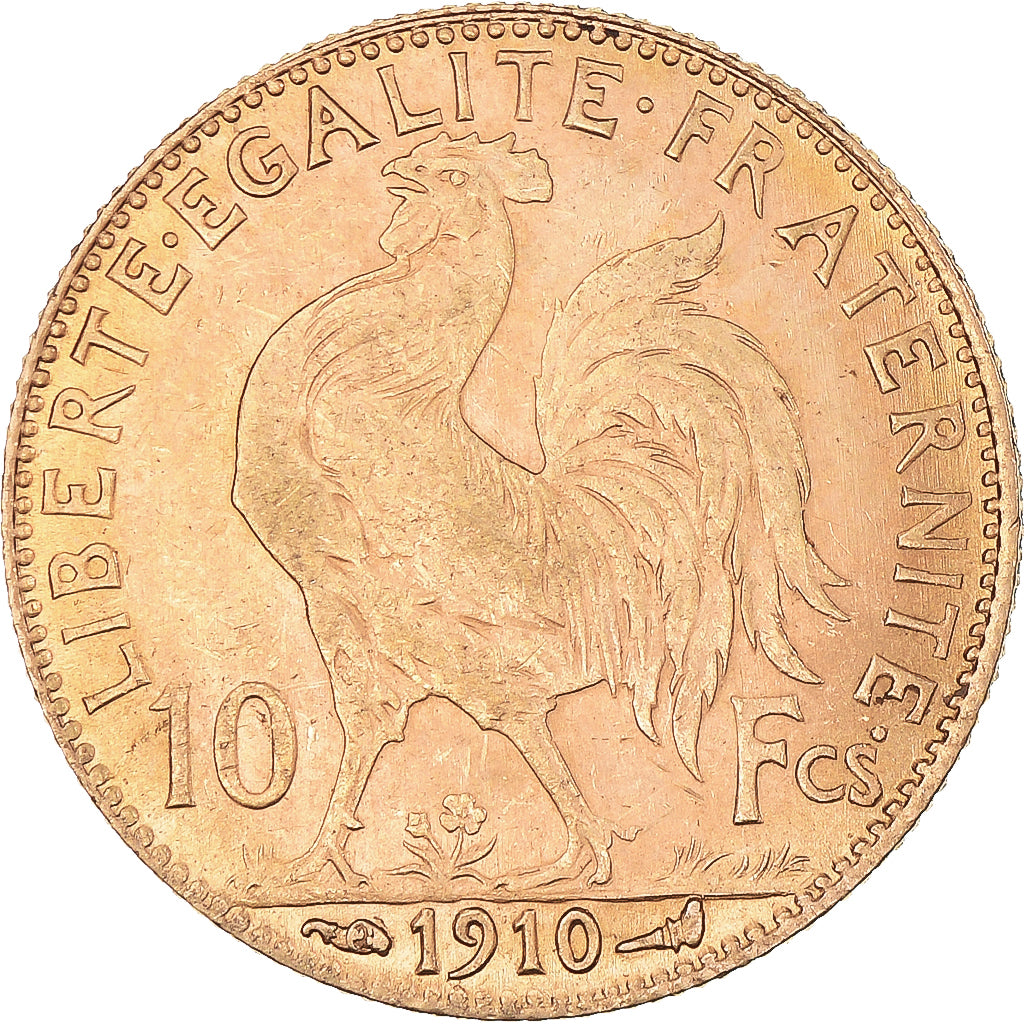 Coin, France, Marianne, 10 Francs, 1910, Paris, AU(55-58), Gold, KM:846
