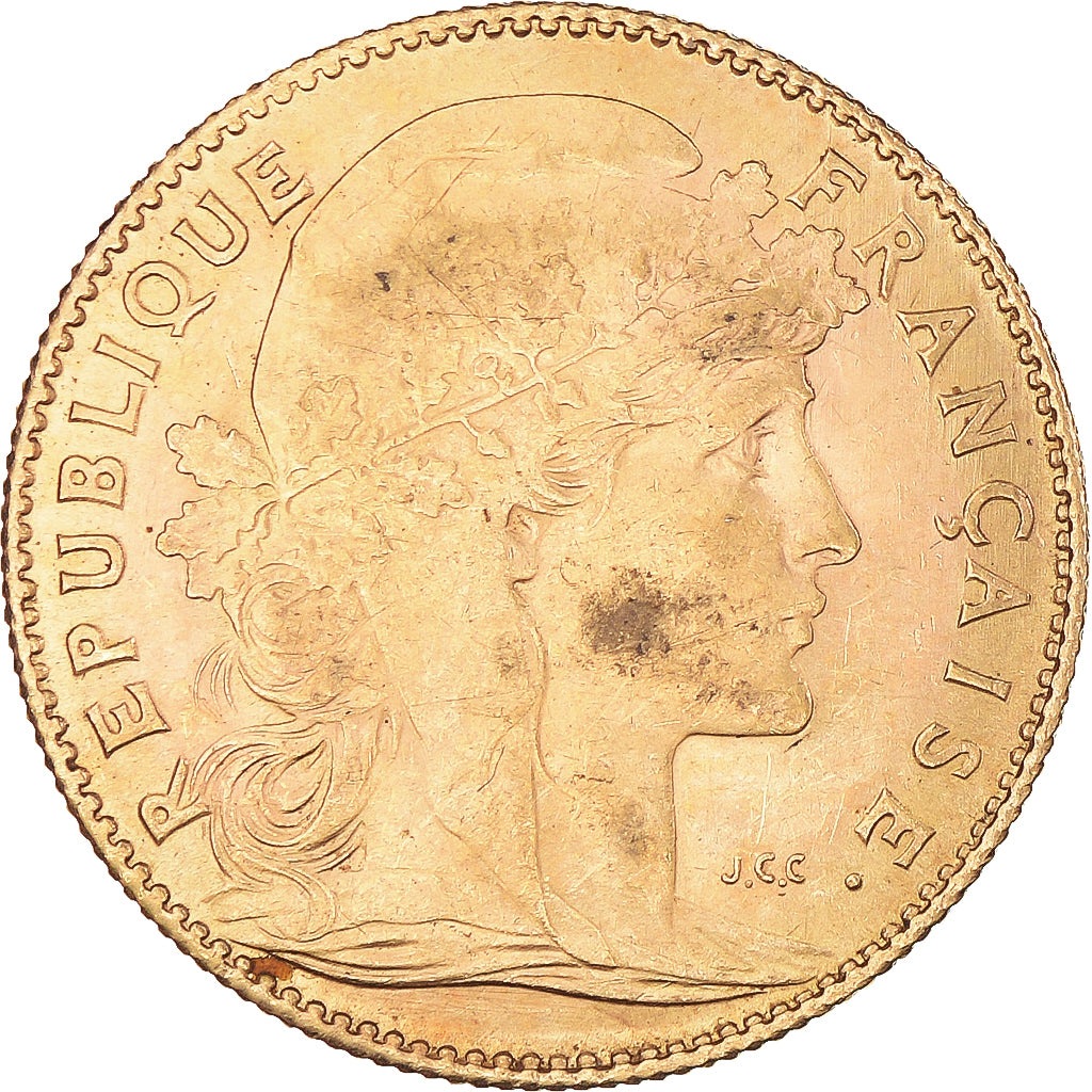 Monnaie, France, Marianne, 10 Francs, 1912, Paris, Coq, TTB, Or, Gadoury:1017