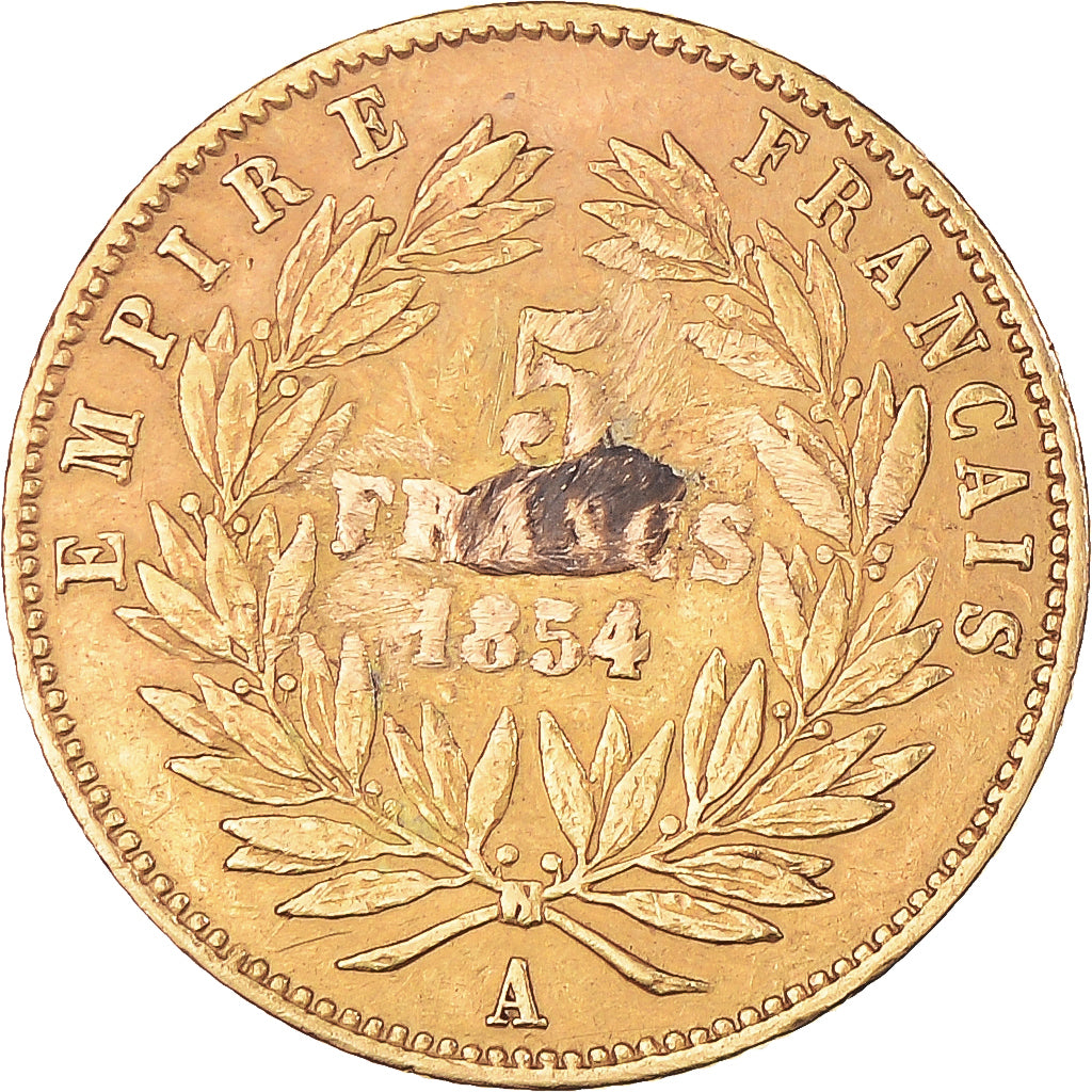 Coin, France, Napoleon III, 5 Francs, 1854, Paris, Petit module, VF(30-35)