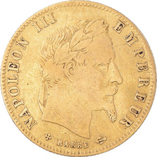 Monnaie, France, Napoleon III, 5 Francs, 1863, Strasbourg, TB+, Or, KM:803.2