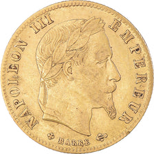 Moeda, França, Napoleon III, 5 Francs, 1868, Strasbourg, AU(50-53), Dourado