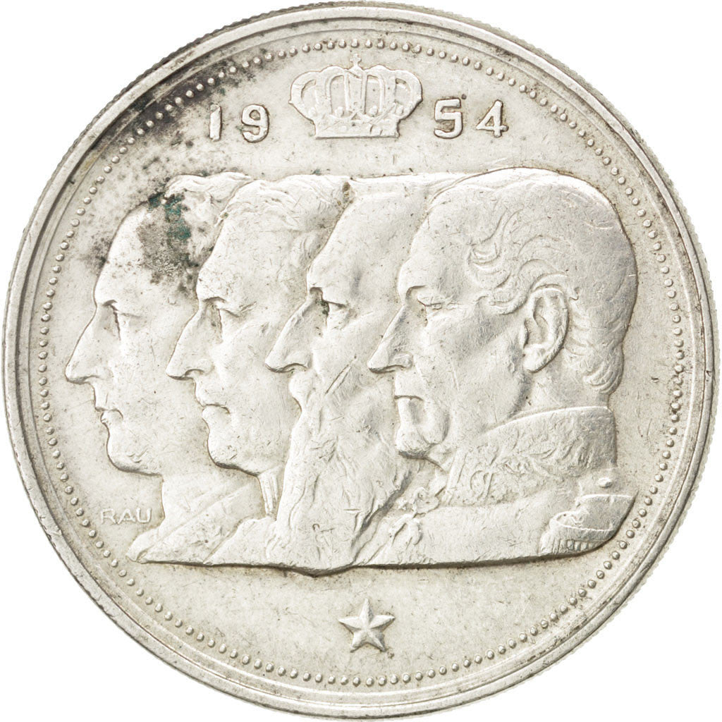 Coin, Belgium, 100 Francs, 100 Frank, 1954, EF(40-45), Silver, KM:138.1