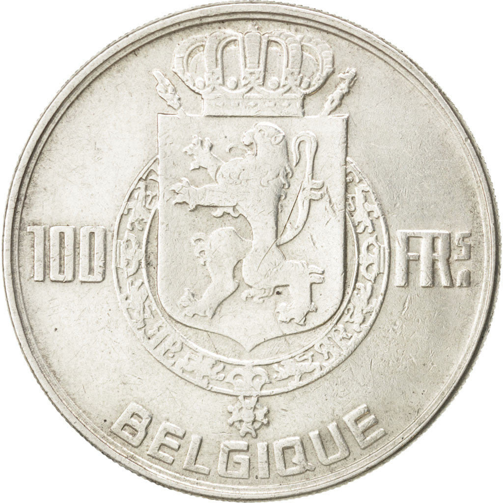 Coin, Belgium, 100 Francs, 100 Frank, 1954, EF(40-45), Silver, KM:138.1