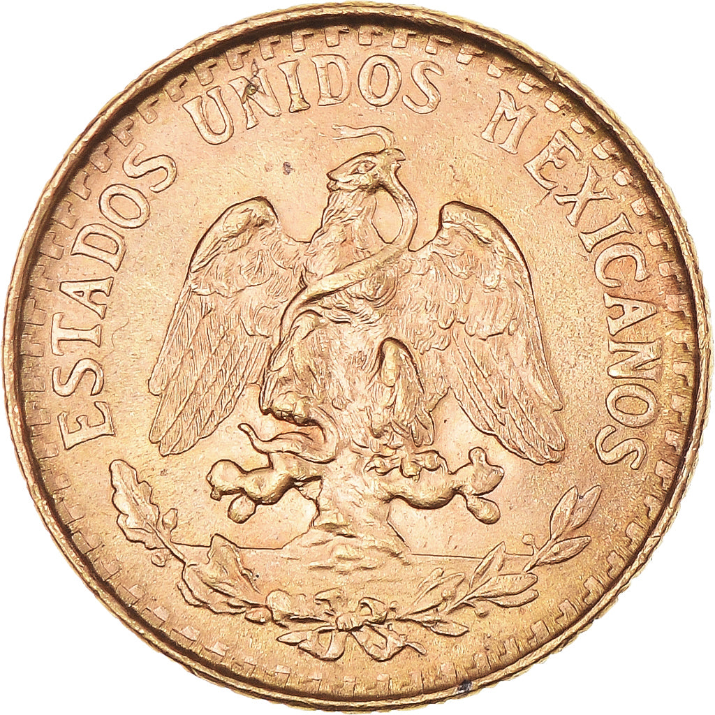 Coin, Mexico, 2 Pesos, 1945, Mexico City, MS(60-62), Gold, KM:461