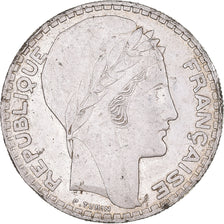 Münze, Frankreich, Turin, 20 Francs, 1937, Paris, SS, Silber, KM:879