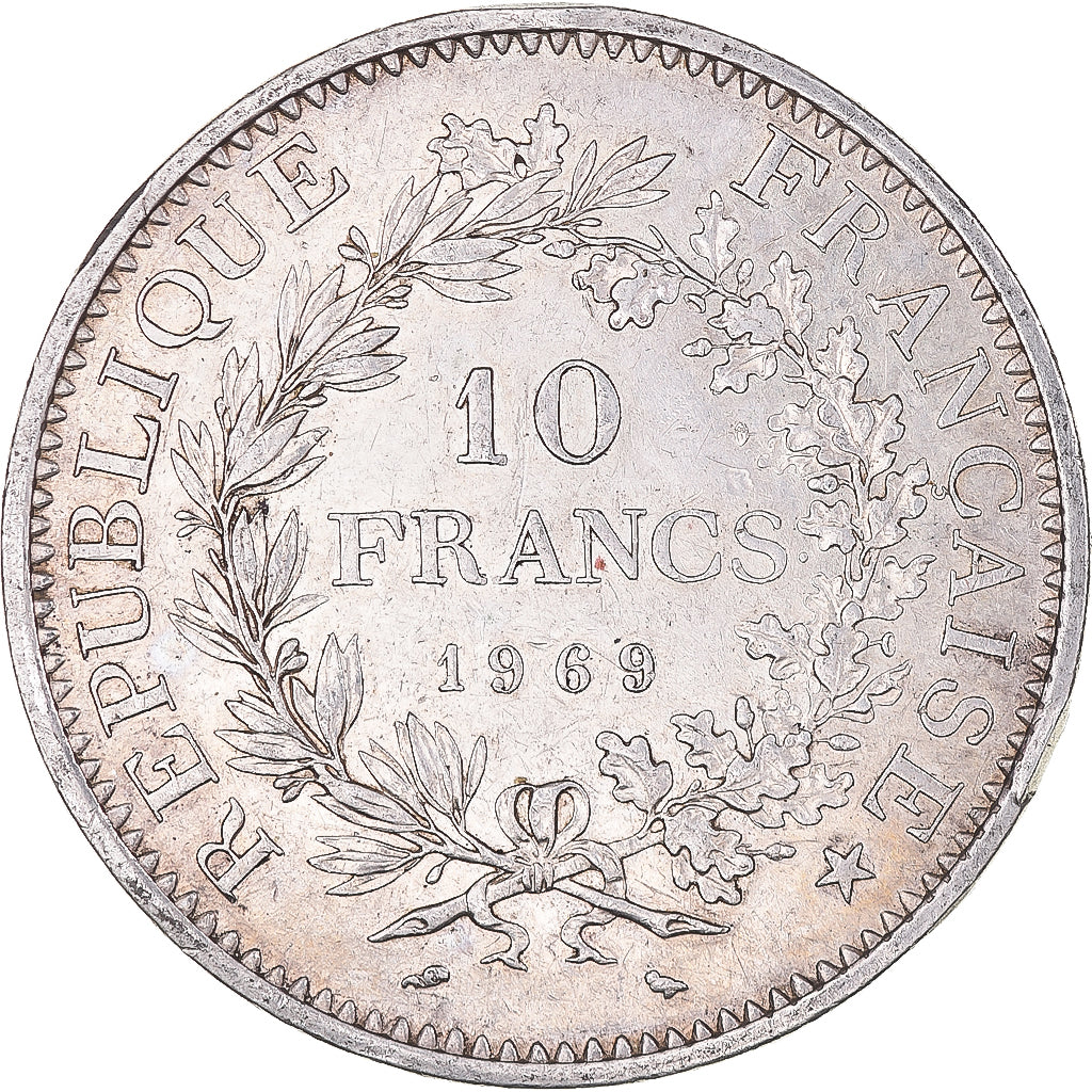 Coin, France, Hercule, 10 Francs, 1969, Paris, AU(50-53), Silver, KM:932