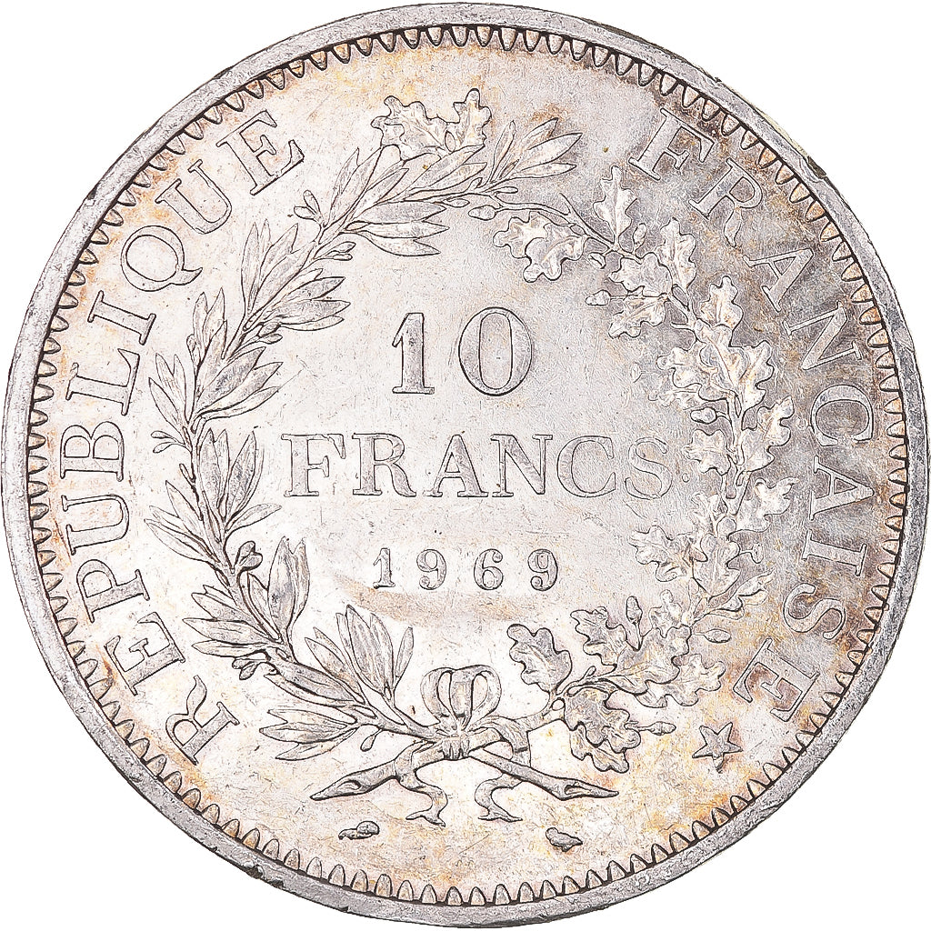 Coin, France, Hercule, 10 Francs, 1969, Paris, AU(50-53), Silver, KM:932