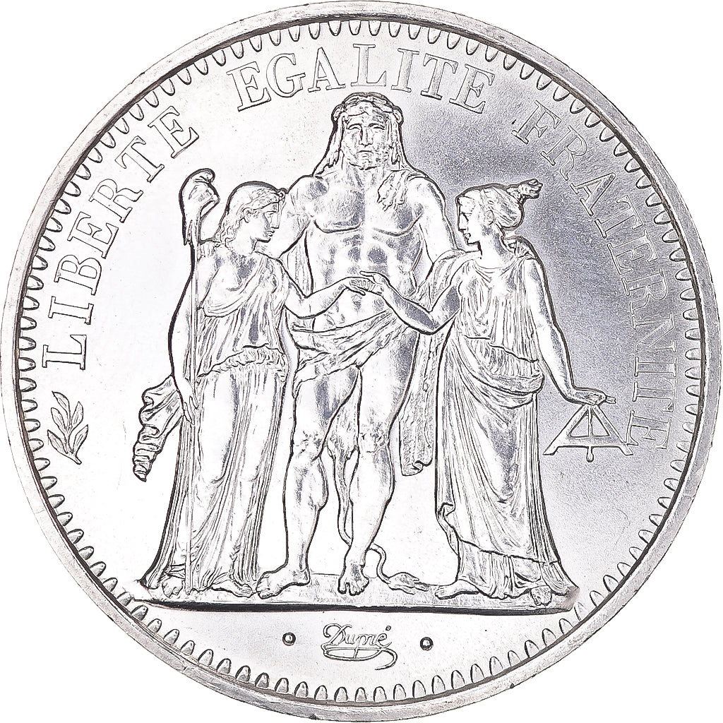 Moeda, França, Hercule, 10 Francs, 1971, Paris, MS(60-62), Prata, KM:932