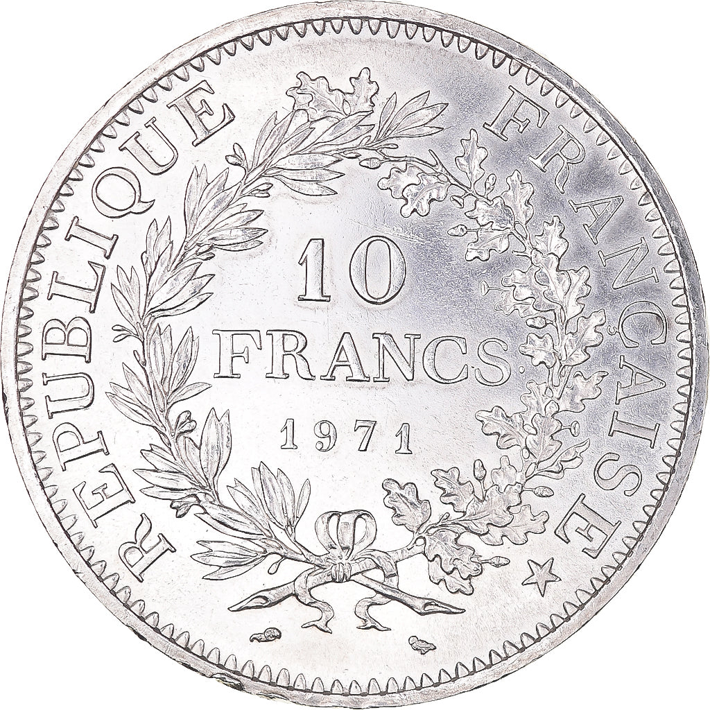 Coin, France, Hercule, 10 Francs, 1971, Paris, MS(60-62), Silver, KM:932