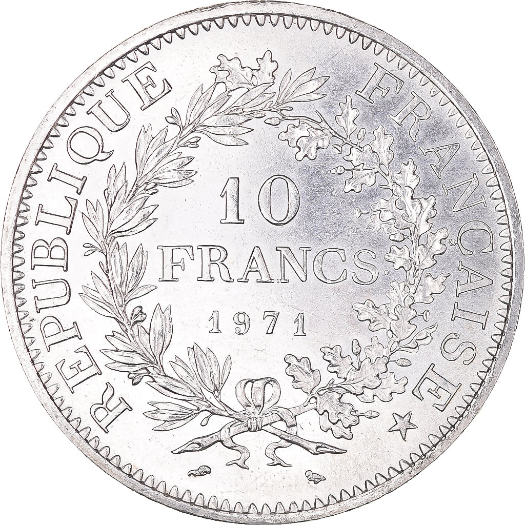 Coin, France, Hercule, 10 Francs, 1971, Paris, MS(60-62), Silver, KM:932