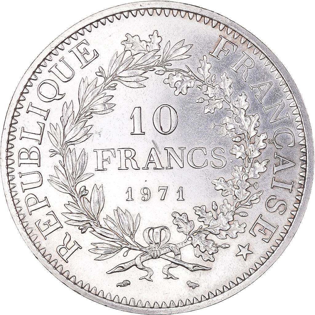 Coin, France, Hercule, 10 Francs, 1971, Paris, MS(60-62), Silver, KM:932