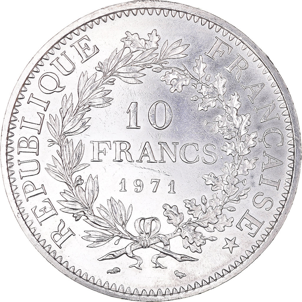 Coin, France, Hercule, 10 Francs, 1971, Paris, MS(60-62), Silver, KM:932