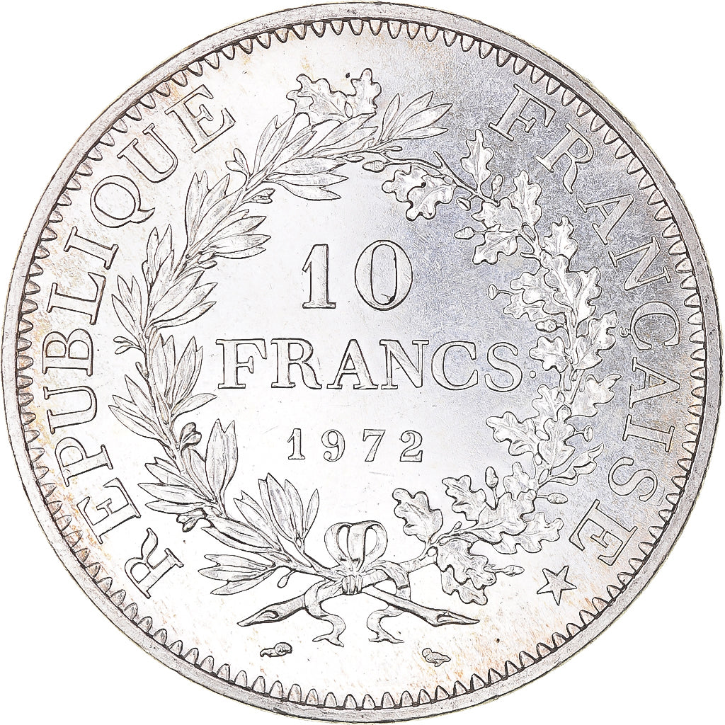 Coin, France, Hercule, 10 Francs, 1972, Paris, MS(63), Silver, KM:932