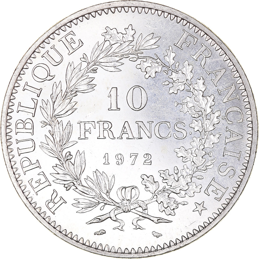Coin, France, Hercule, 10 Francs, 1972, Paris, MS(63), Silver, KM:932