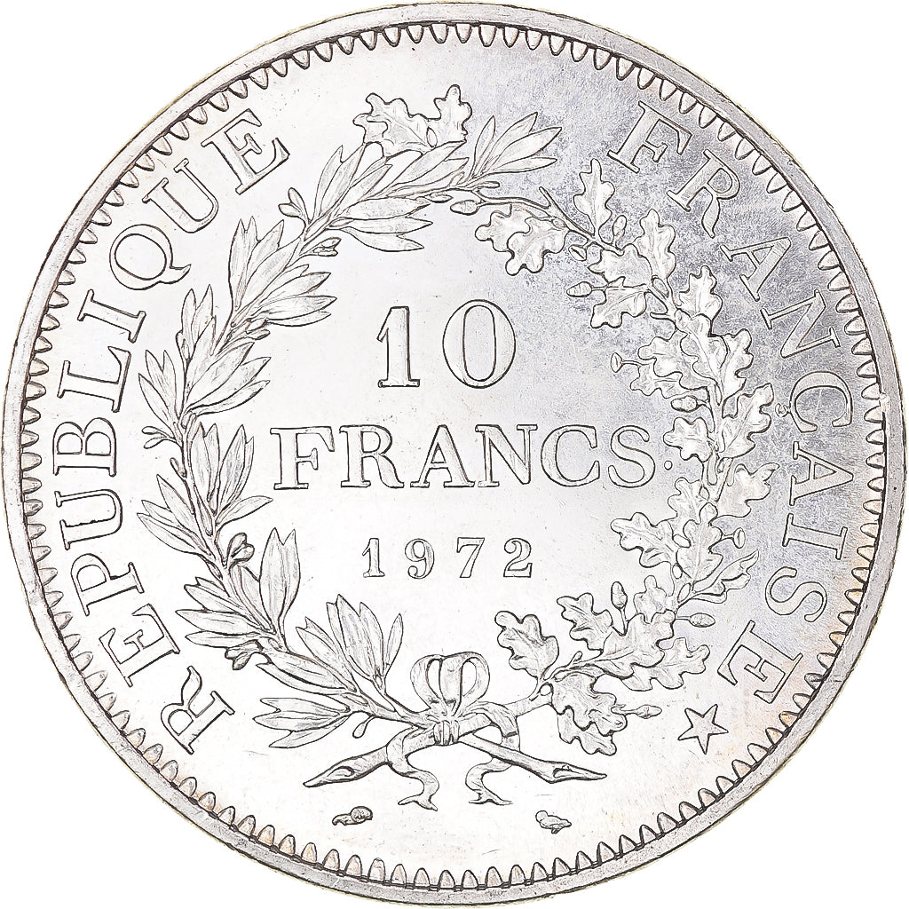 Coin, France, Hercule, 10 Francs, 1972, Paris, MS(63), Silver, KM:932