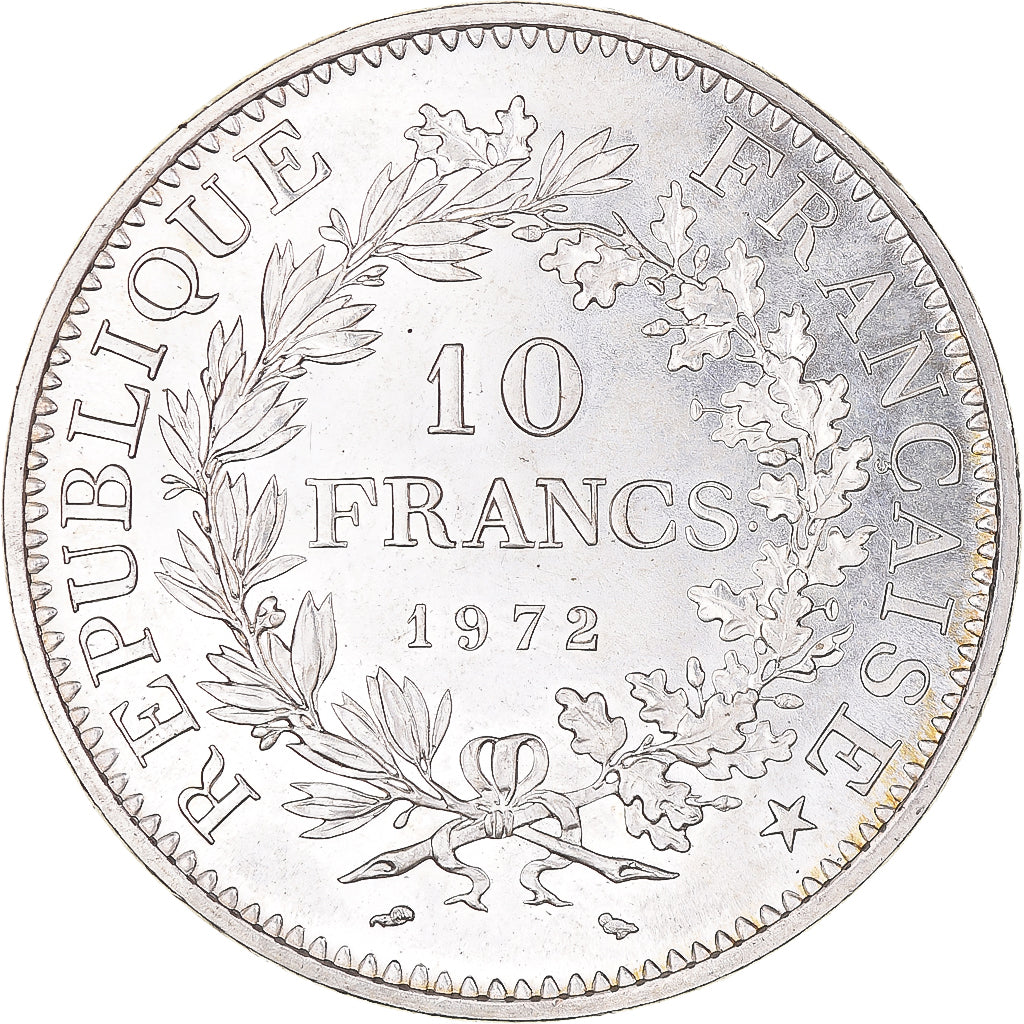 Coin, France, Hercule, 10 Francs, 1972, Paris, MS(63), Silver, KM:932