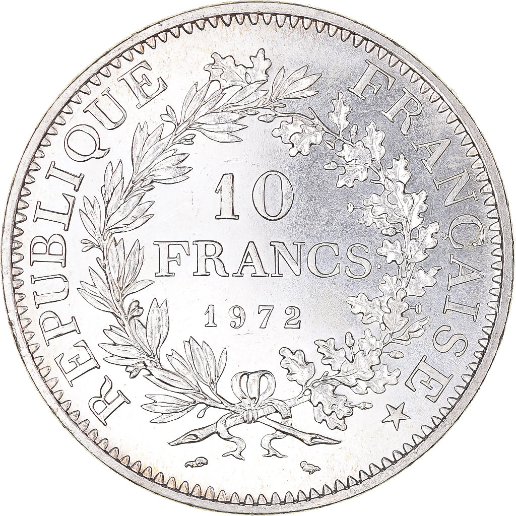 Coin, France, Hercule, 10 Francs, 1972, Paris, MS(63), Silver, KM:932