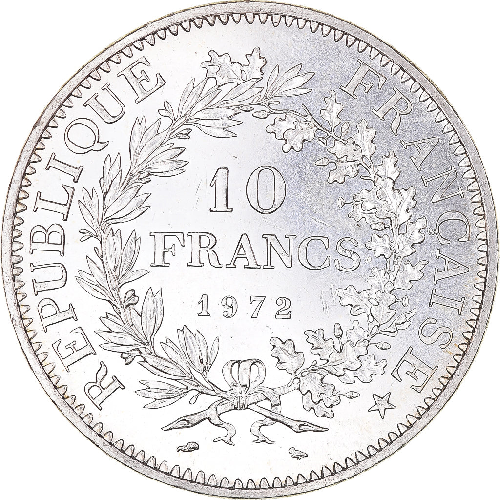 Coin, France, Hercule, 10 Francs, 1972, Paris, MS(63), Silver, KM:932